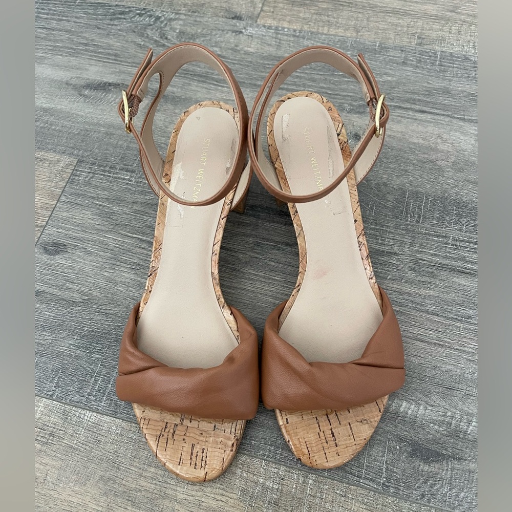 New Stuart Weitzman Everly Block Heel Sandal Size… - image 2